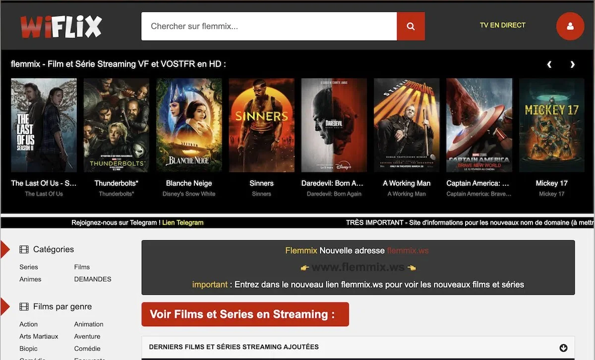 Wiflix bloqué sur votre connexion Wiflix bloqué sur votre connexion