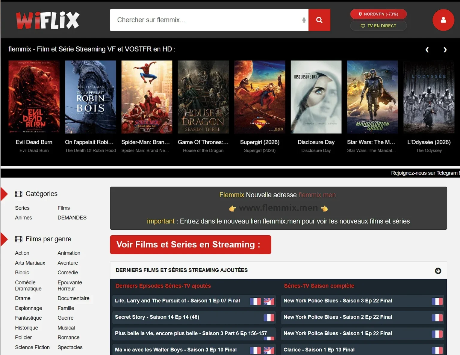 Wiflix bloqué sur votre connexion